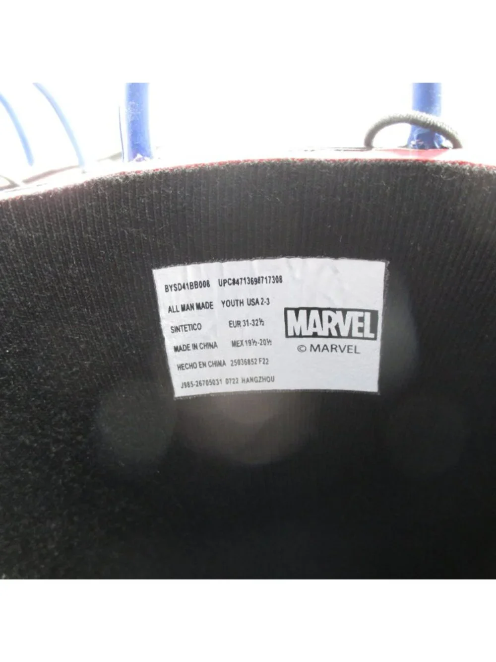 Marvel Spiderman Red Toddler Boy's Rain Boots Waterproof Youth 2-3  NWT RARE